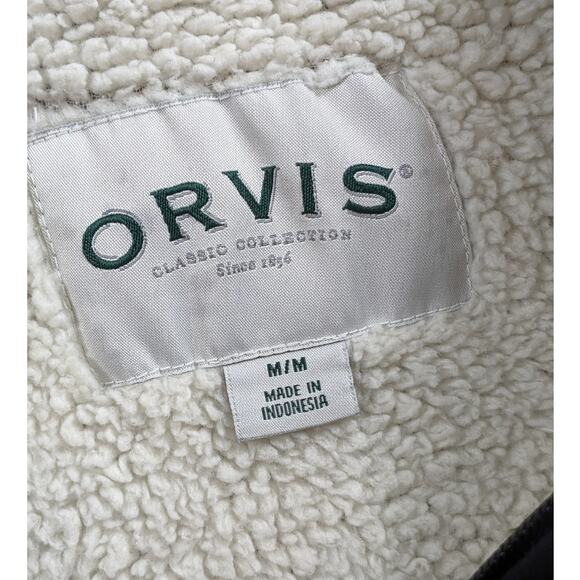 Orvis Sweater Mens Medium Sherpa Pullover Cozy Fleece Warm Winter Quarter Zip - Picture 2 of 14